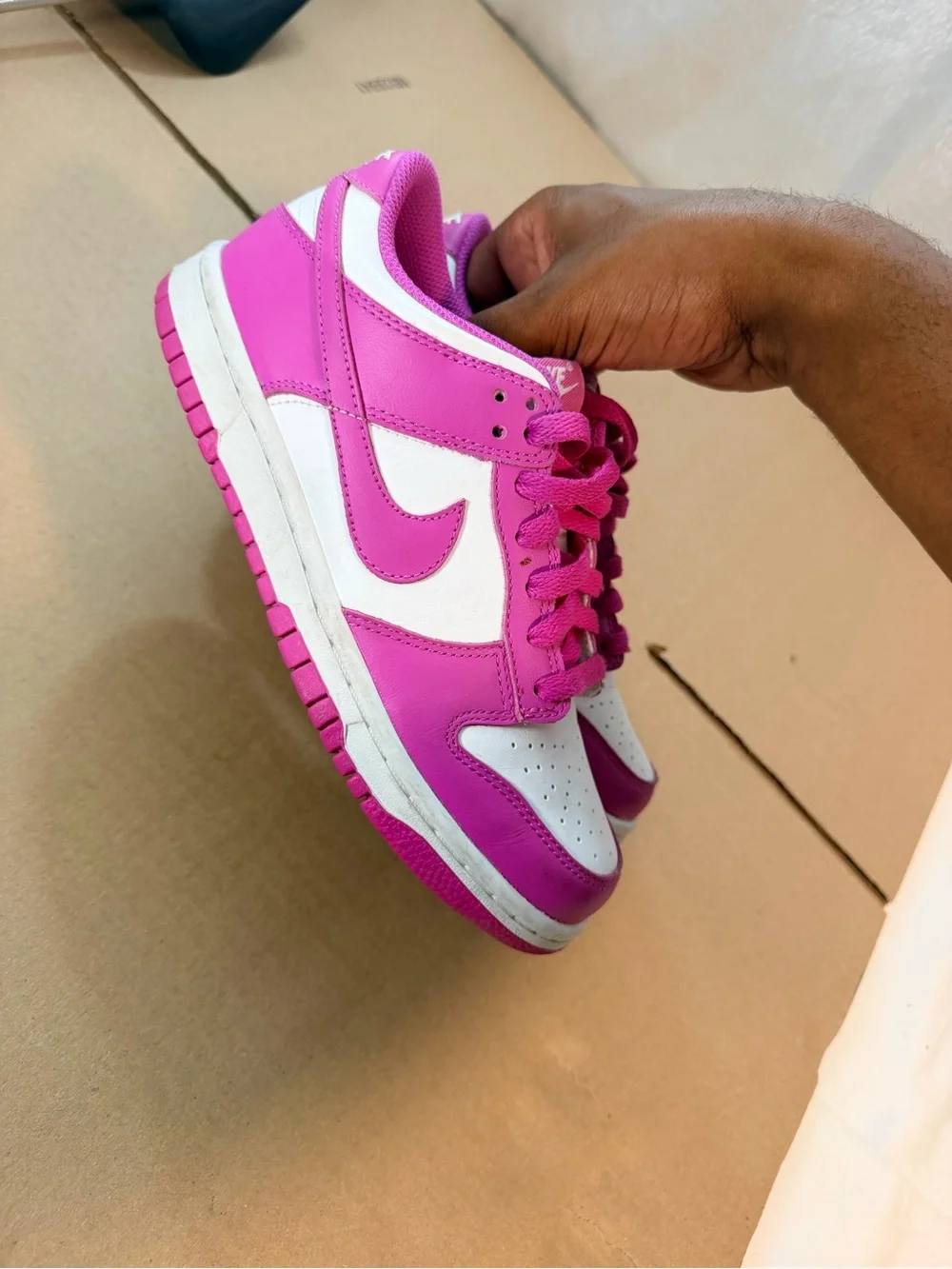 Nike Dunk Low GS Active Fuchsia Pink/White Shoes